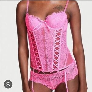 Pink Lace Corset Top